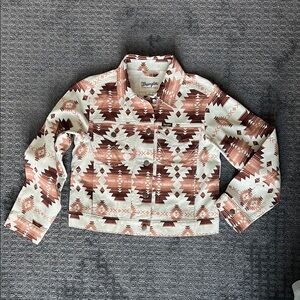 Wrangler Brown and Cream Patterned Jacket